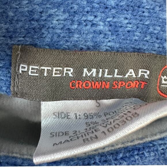 Peter Millar Crown Sport Reversible Fleece Vest Men's Small Blue Gray 1912 Club - Picture 7 of 12
